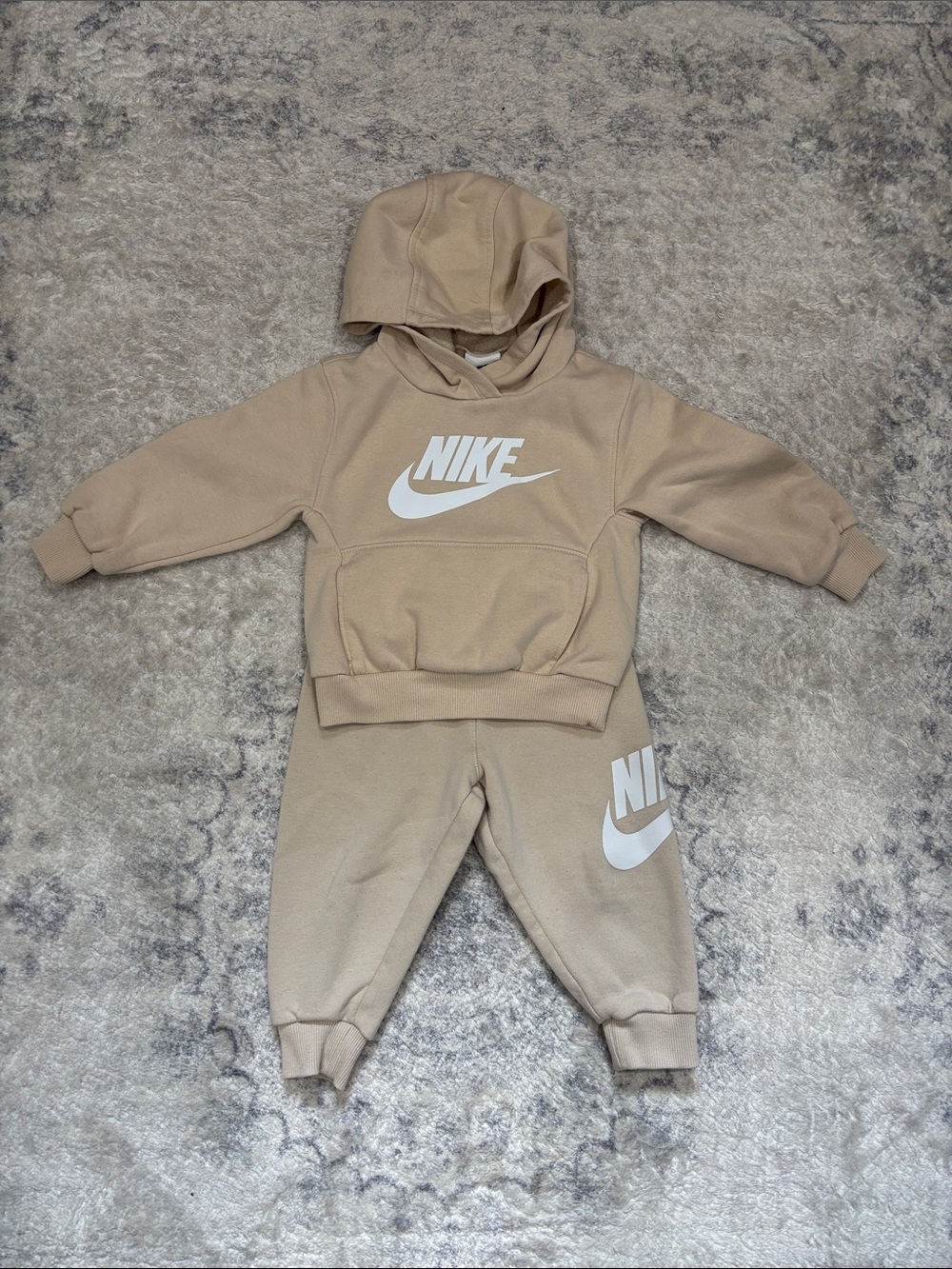 Nike Kids Tan Hoodie & Jogger Set toddler size 2T